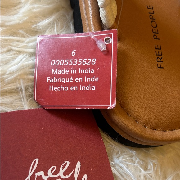 Free People White & Tan Woven Cross-Strap Slide - Picture 10 of 12